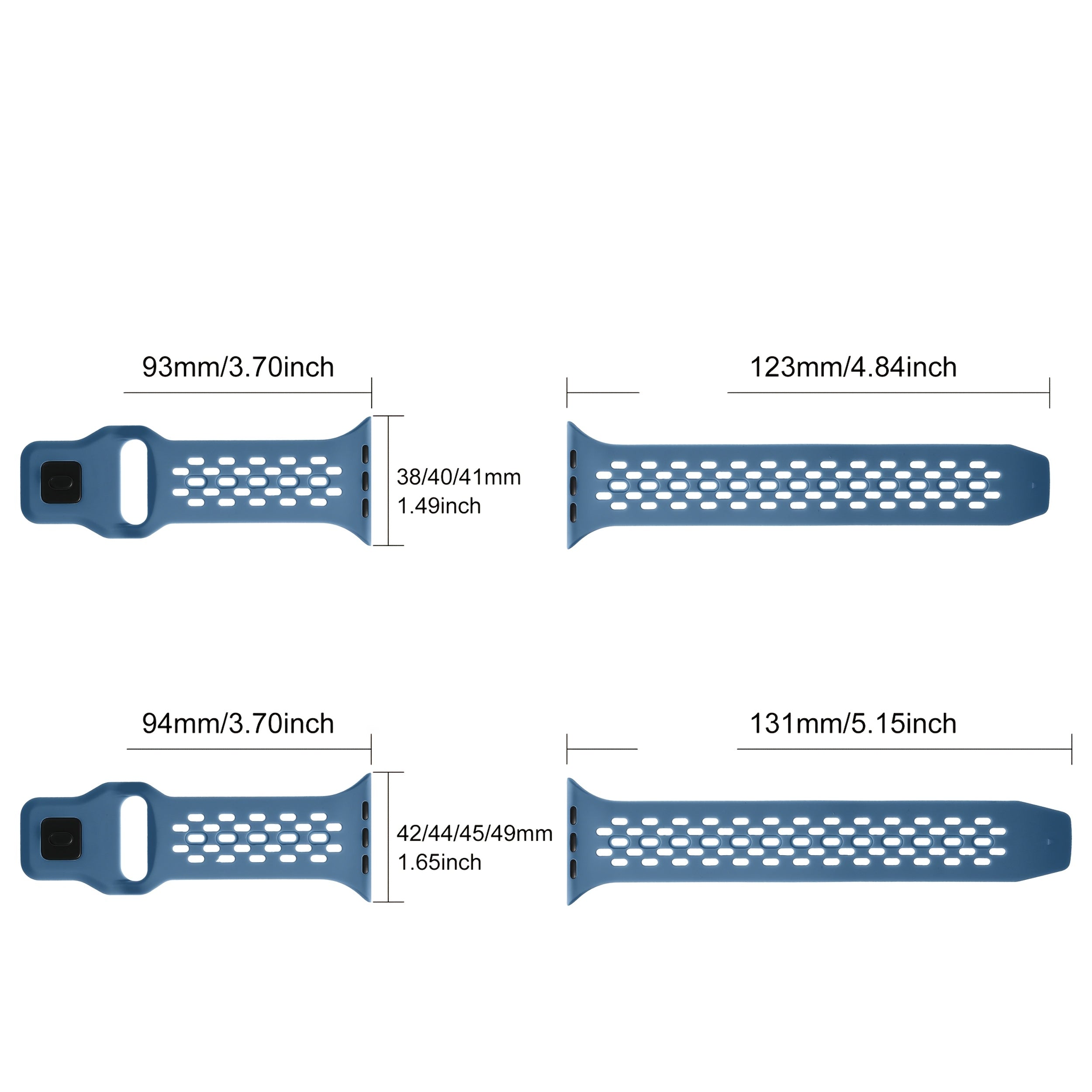 3 Pack Silicone Sport Breathable Watch Band Silicone Strap For Apple Watch IWatch Series Ultra 2 SE 10 8 7 6 5 4 3 2 1 38mm 40mm 41mm 42mm 44mm 45mm 46mm 49mm