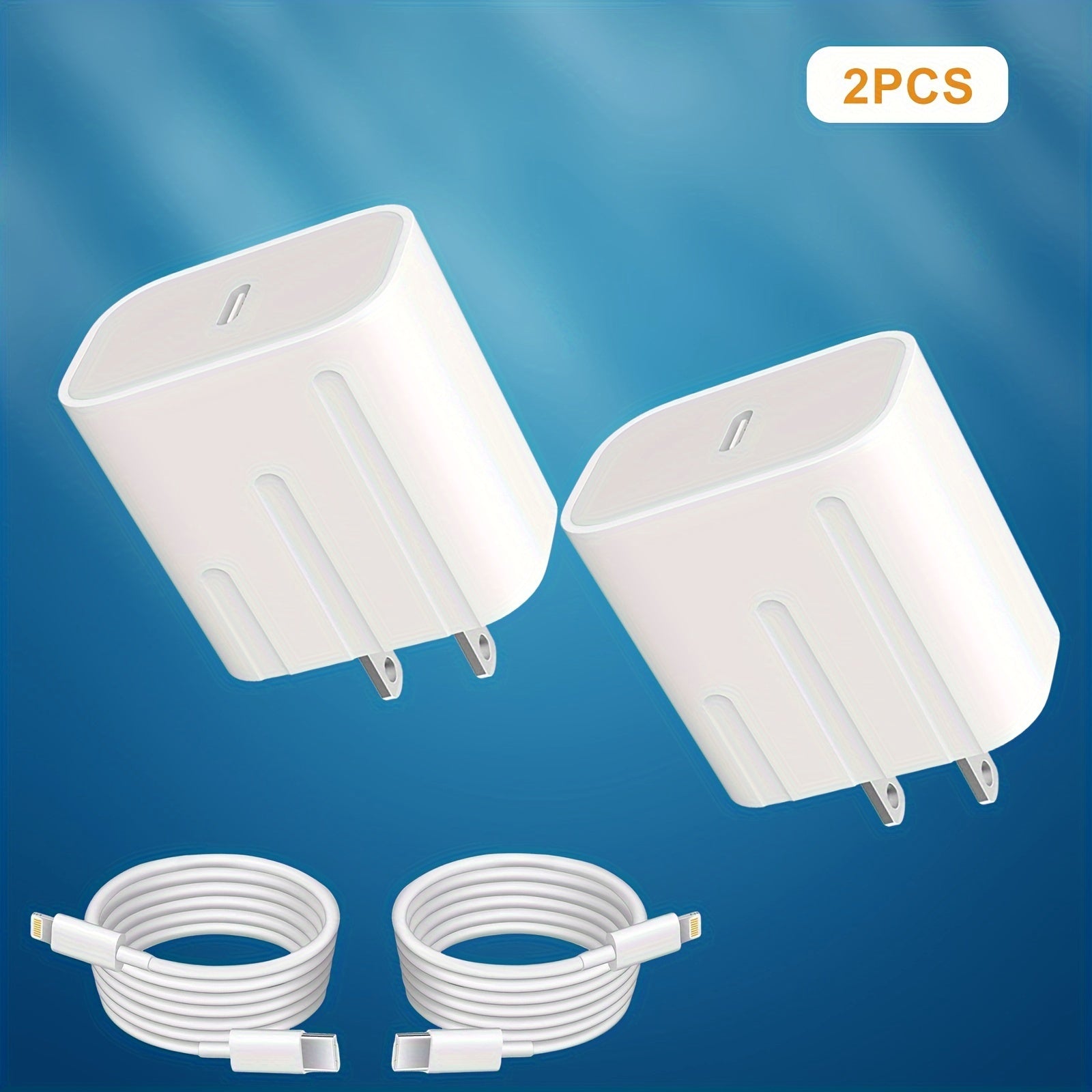 For IPhone Charger MFi Certified Super Fast Charging IPad Charger USB C Wall Charger Fast Charging 4FT Cable 2-PCS
