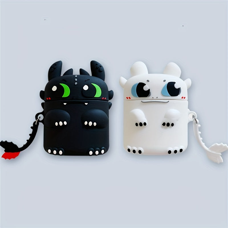 3D Cartoon Silicone Case for Airpod 1, 2, and Airpods Pro - Soft, Durable, Shock-Absorbing TPU Material - Cute Dinosaur Design, Perfect Fit, Easy to Install and Remove