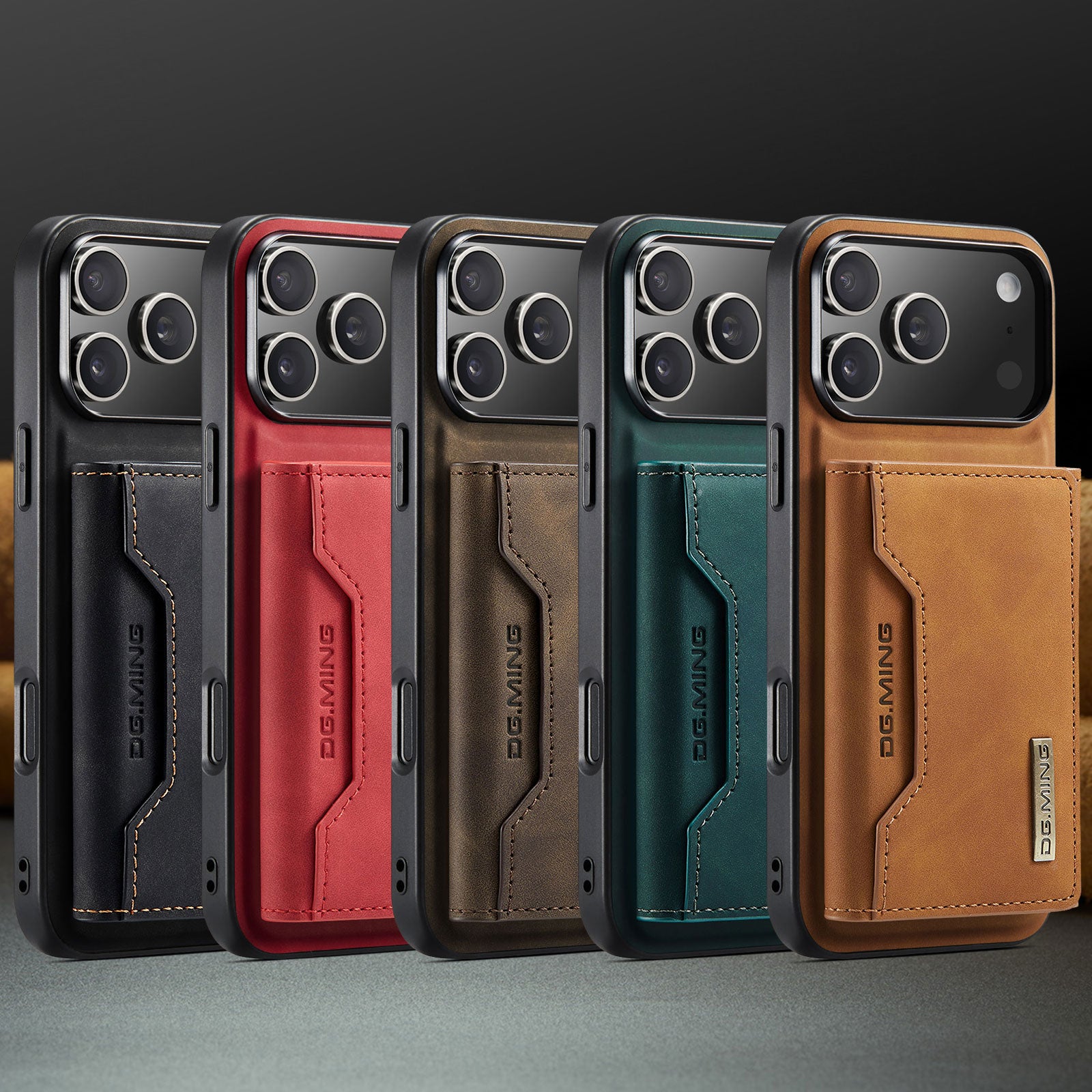 2-in-1 Magnetic Wallet Phone Case with Card Holder | PU Leather Shockproof Detachable Stand Cover for iPhone 17/16/15/14/13/12/11 Pro Max