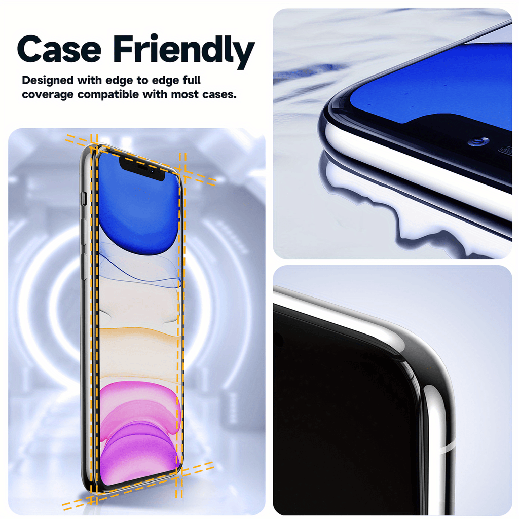 MAGIC JOHN Glass Screen Protector For iPhone 15 14 13 12 11 Pro Max XR XS Tempered Glass Screen Protector, 2pack Auto Dust-Elimination, Bubble Free, HD Clear, Easy Installation