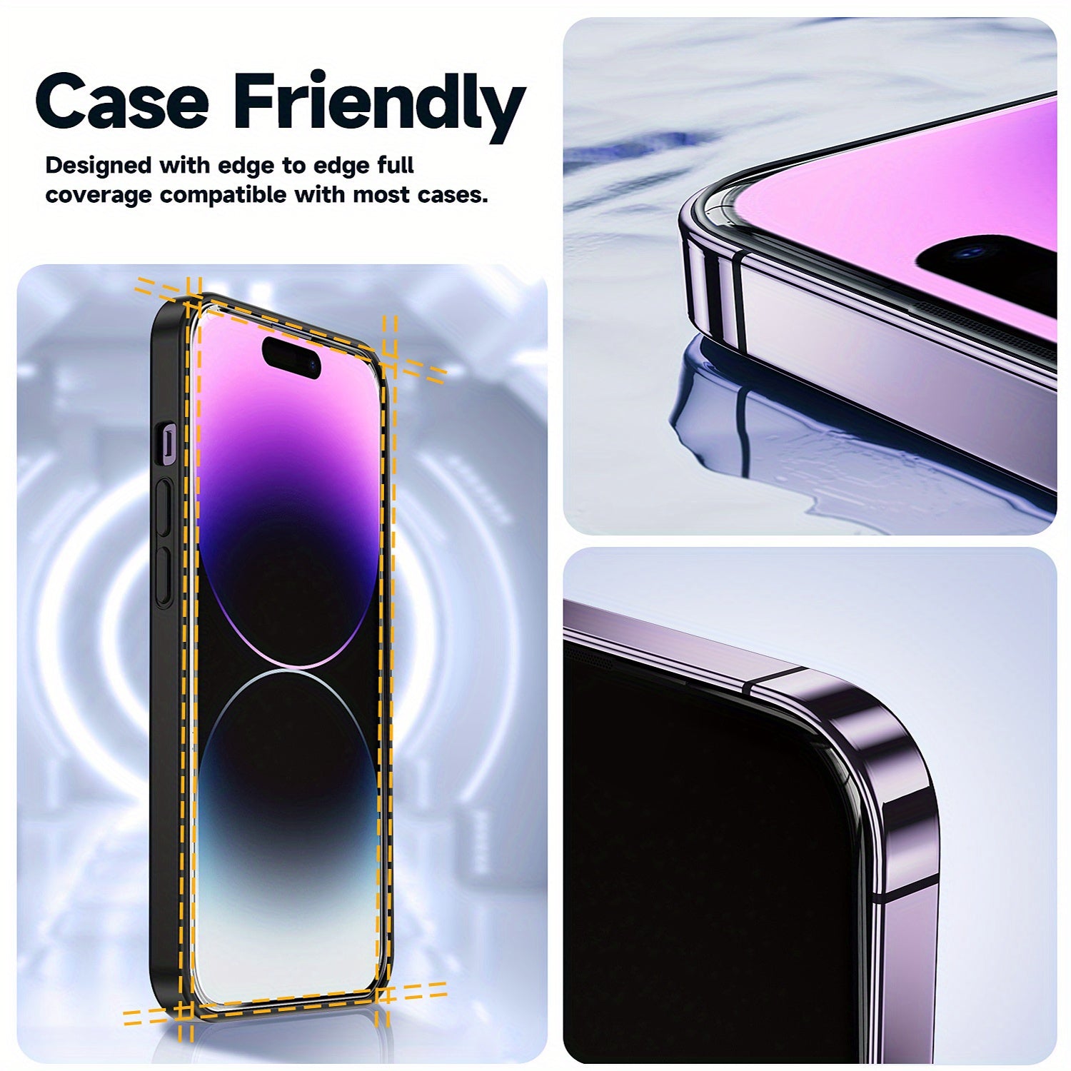 MAGIC JOHN Glass Screen Protector For iPhone 15 14 13 12 11 Pro Max XR XS Tempered Glass Screen Protector, 2pack Auto Dust-Elimination, Bubble Free, HD Clear, Easy Installation