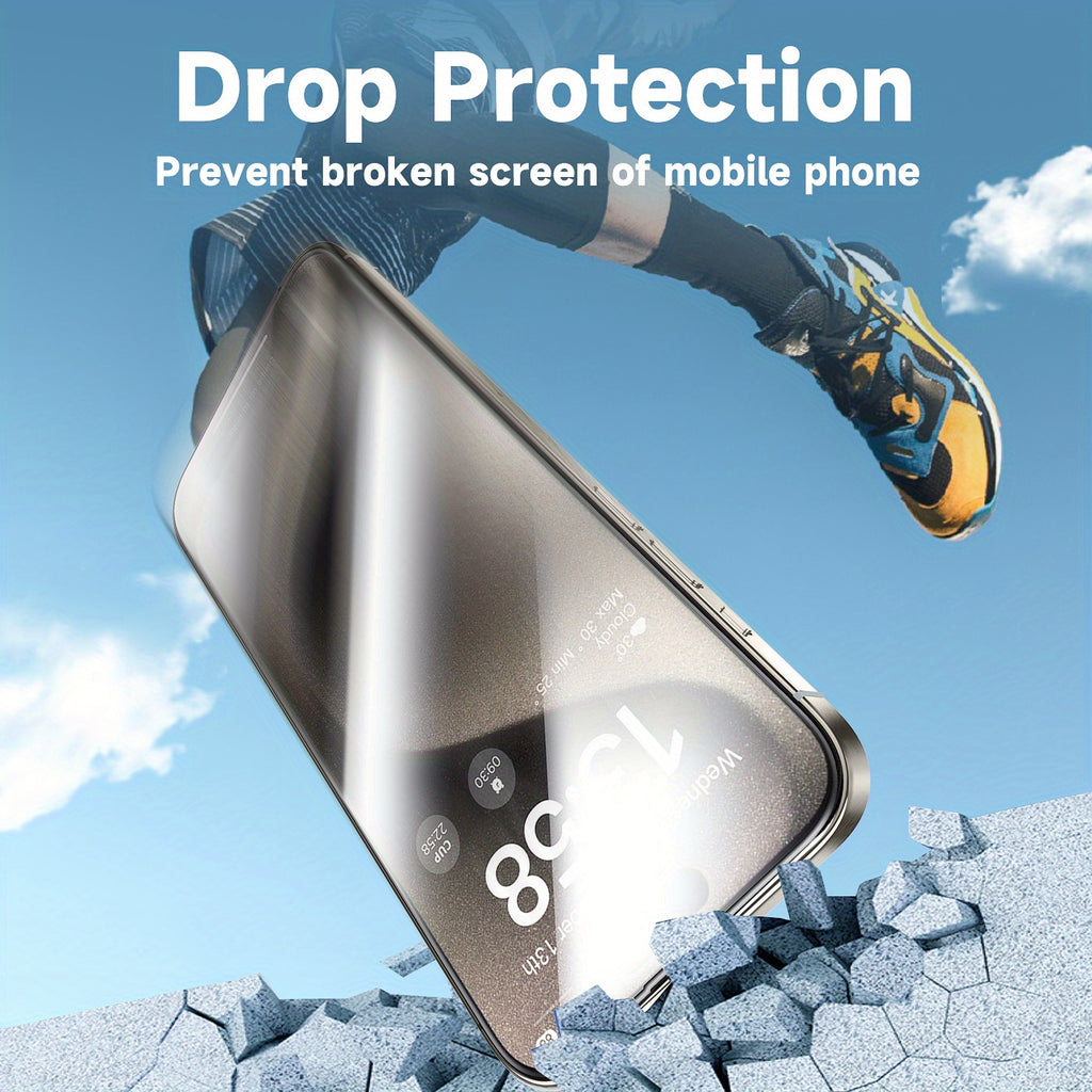 MAGIC JOHN 2 Pack for iPhone 15 Pro Max 6.7 inch Tempered Glass Screen Protector, Auto Dust-Elimination Installation, Bubble Free, Dynamic Island Compatible, HD Clear, Easy Installation