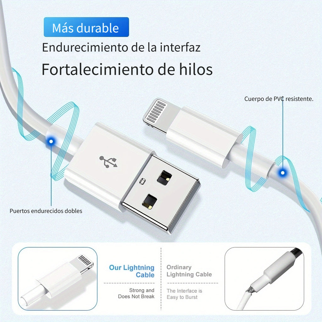 For IPhone Charging Cable 3pcs/1pc 3FT 6FT 10FT MFi Certified Fast Data CableFast Charging Cable Charger Compatible With IPhone 14 13 12 11 XS XR X Pro Max Mini 8 7 6S 6 Plus 5S SE IPad AirPods