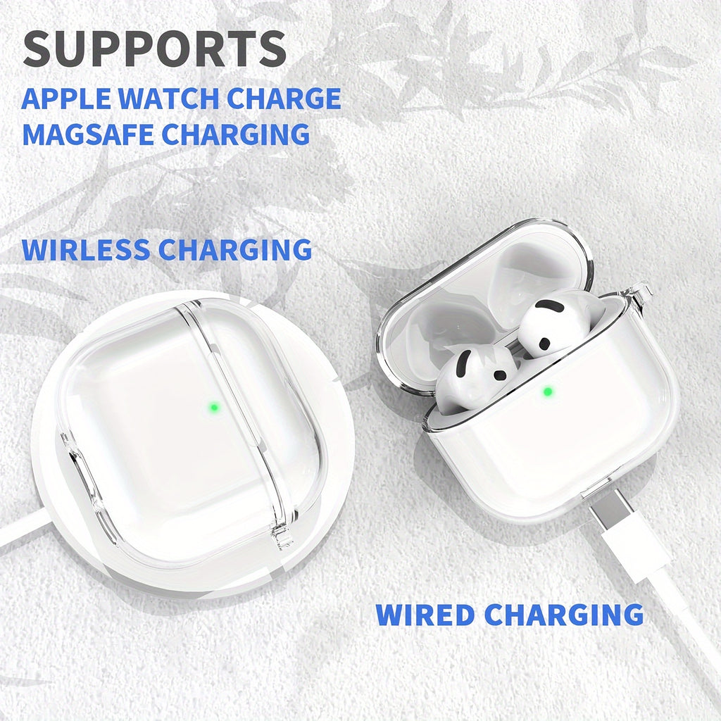 Clear Case for AirPods 4 with Active Noise Cancellation - Anti-Yellowing, Includes Cleaner Kit & Lanyard