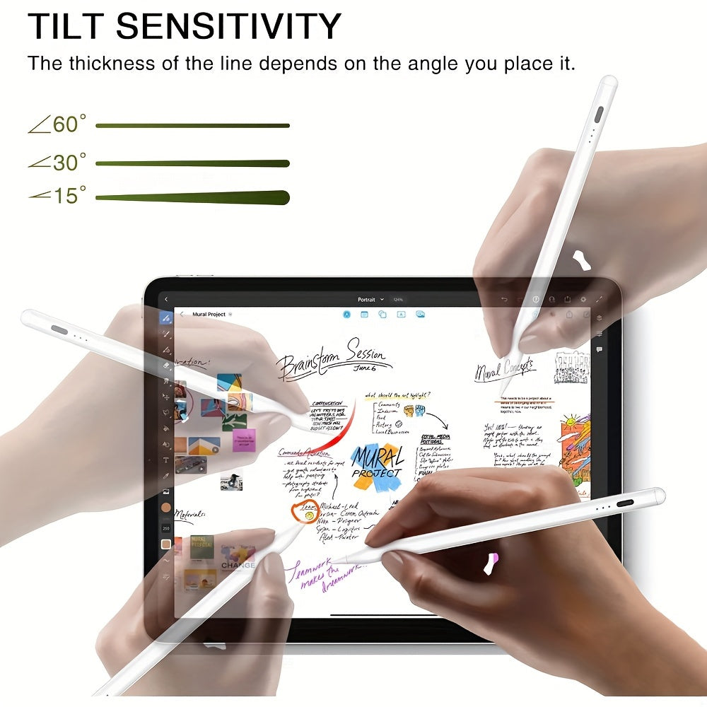 Stylus Pen For IPad (2018-2024) With Fast Charging & Palm Rejection, Compatible With Apple IPad Pro M4 2024, IPad Air M2 2024, IPad Pro 11/12.9 Inch, IPad 10-6th, IPad Air 5th-3rd, IPad Mini 6/5th