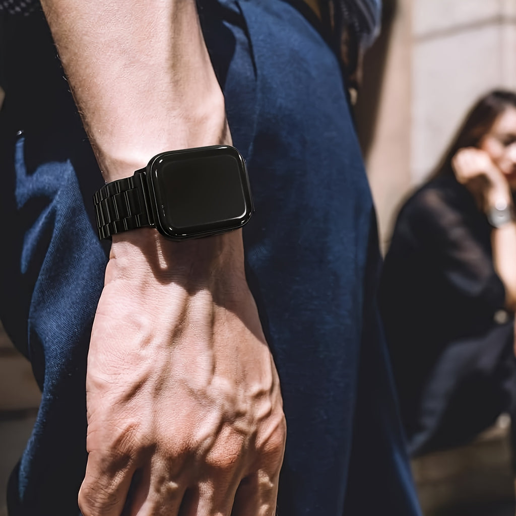 Compatible Apple Watch Band 42mm 44mm 45mm 49mm 38mm 40mm 41mm, Stainless Steel iWatch Band with Case for Apple Watch Series 8/7/6/5/4/3/2/1/SE/SE2/Ultra, 42mm 44mm 45mm