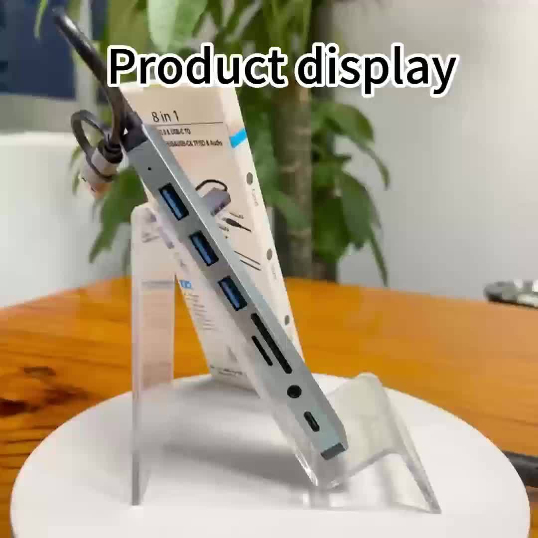 8-Port USB C Hub - Expand Your Laptop's Capabilities with USB 3.0, USB 2.0, Micro SD/TF Card Reader, Microphone/Audio, and More - Ideal for MacBook Pro, iMac, iPad Pro, and Other USB-C Devices