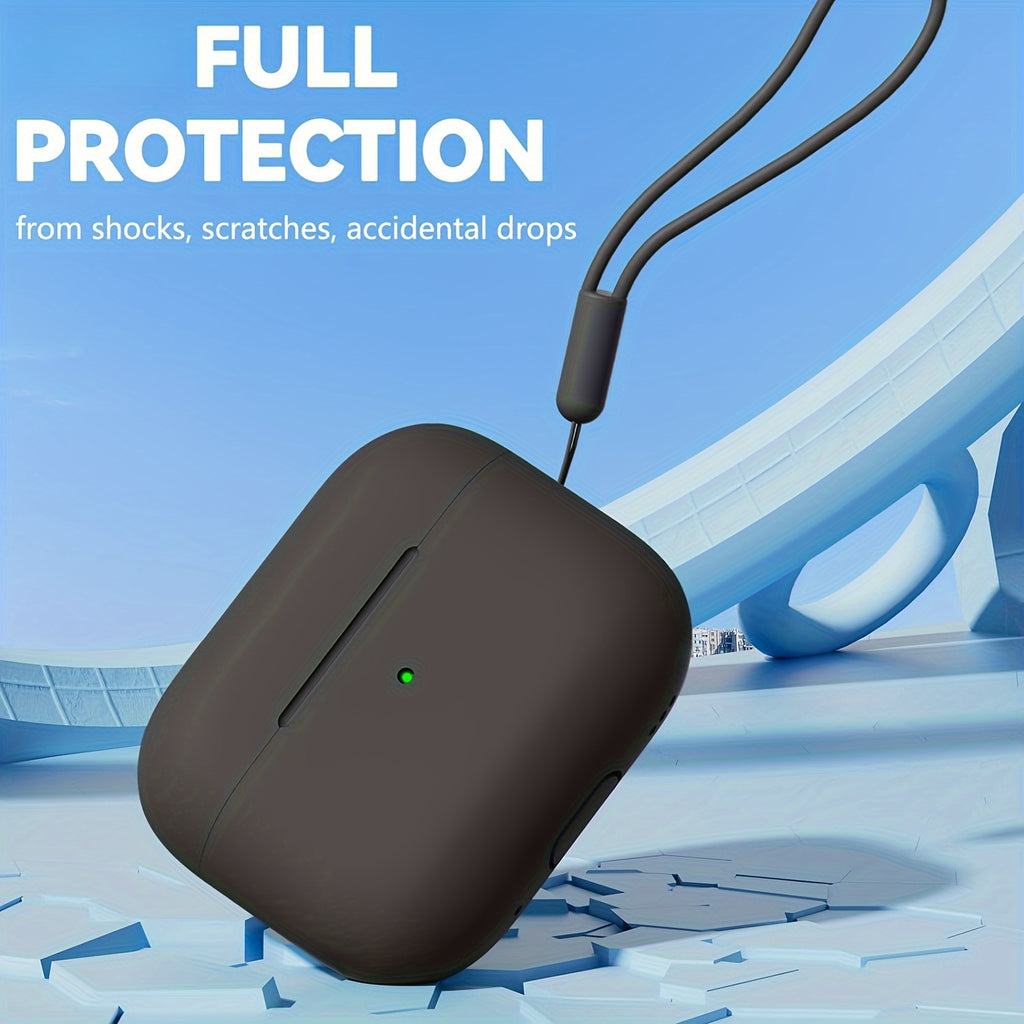 Kekoa for Airpods Pro 2nd Generation Case (2022/2023) with Cleaner Kit - Soft Silicone Protective Cover, LED Indicator Visibility, Includes Lanyard and Cleaning Pen for Women and Men - Black, Apple AirPod Pro 2 Gen Case Cover