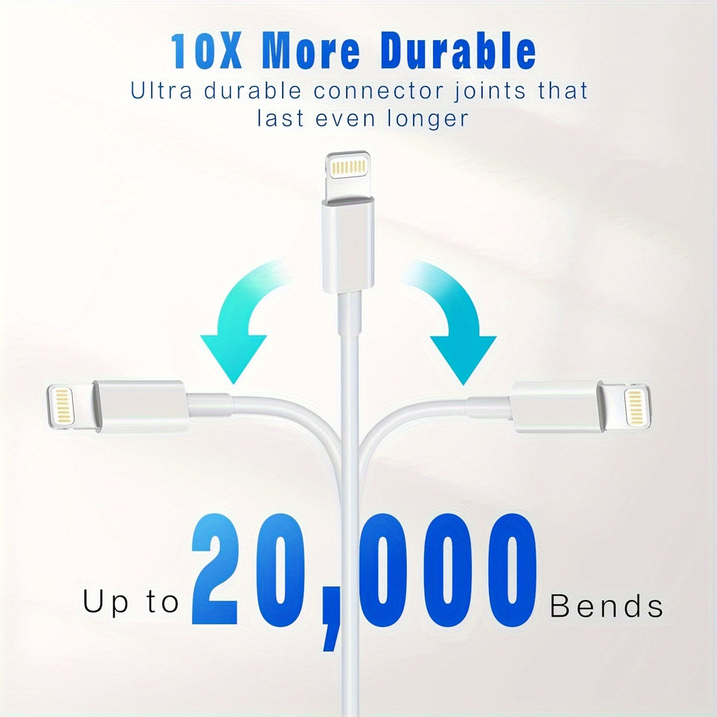 For IPhone Charging Cable 3pcs/1pc 3FT 6FT 10FT MFi Certified Fast Data CableFast Charging Cable Charger Compatible With IPhone 14 13 12 11 XS XR X Pro Max Mini 8 7 6S 6 Plus 5S SE IPad AirPods