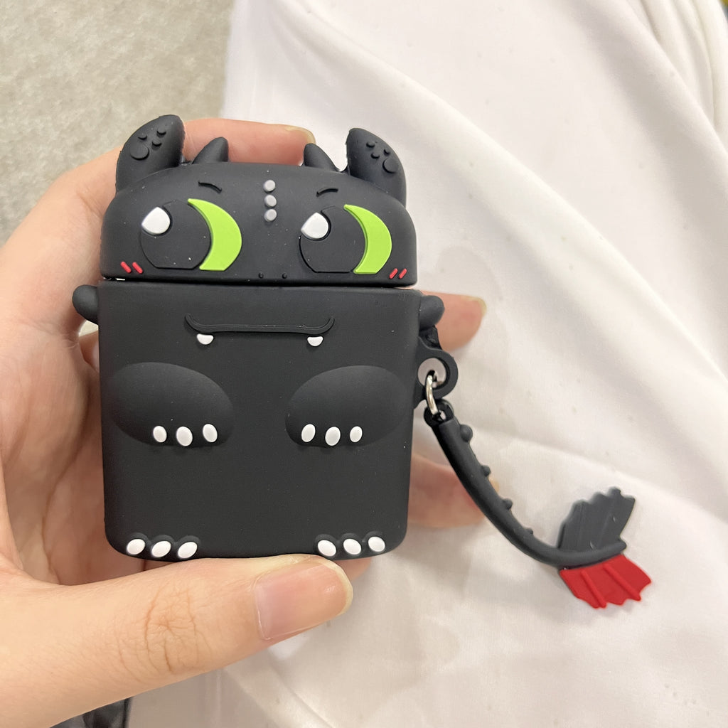 3D Cartoon Silicone Case for Airpod 1, 2, and Airpods Pro - Soft, Durable, Shock-Absorbing TPU Material - Cute Dinosaur Design, Perfect Fit, Easy to Install and Remove