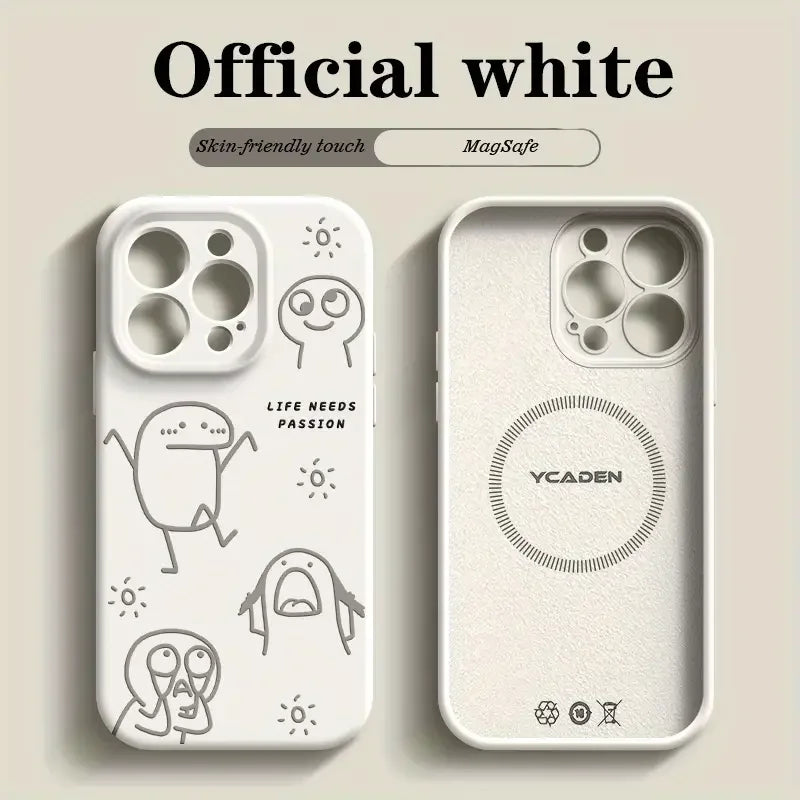 Minimalist Matte Skin Feel Wireless Charge Magnetic Phone Case for iPhone 17 16 15 14 13...Pro Max Plus Soft SIlicone Back Cover