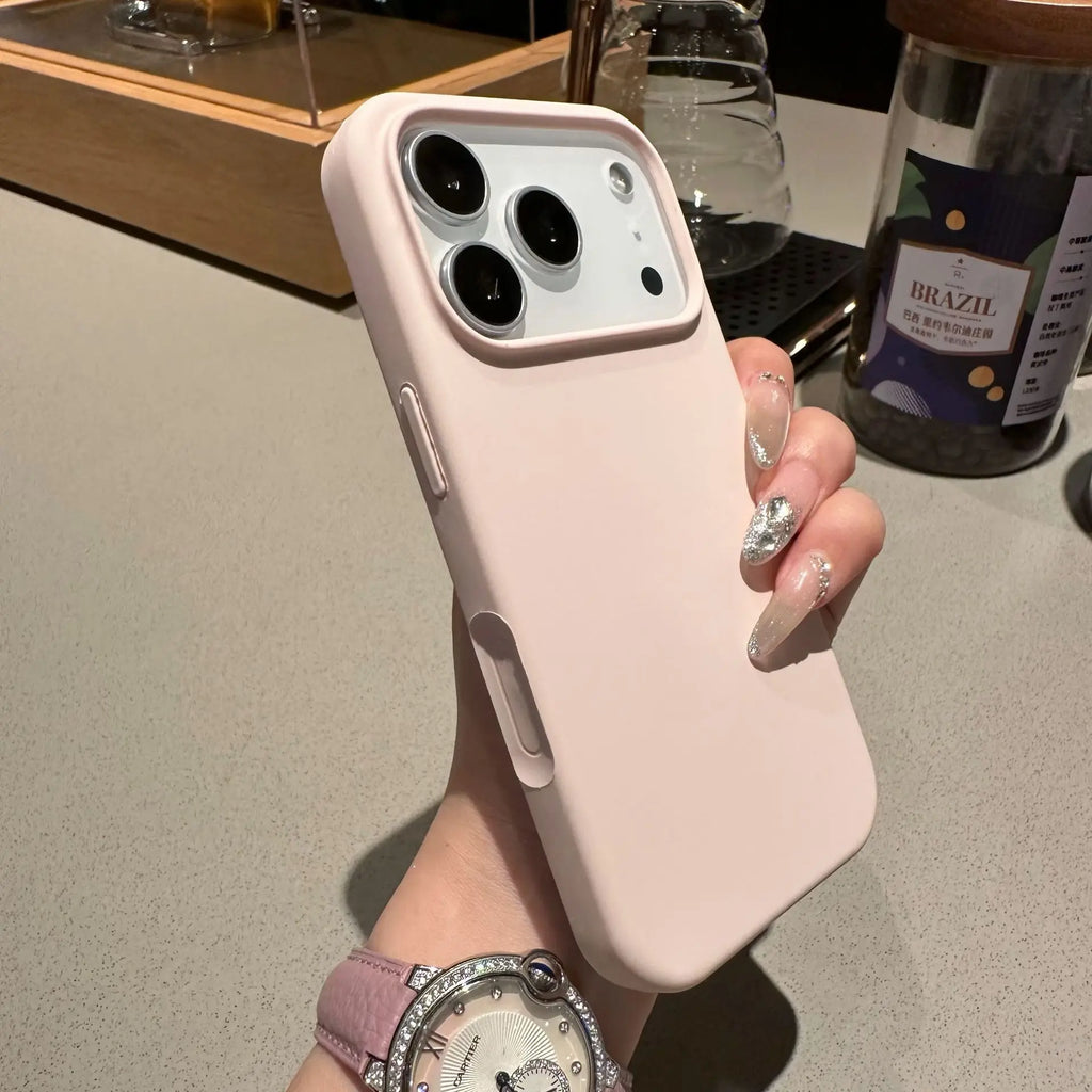 Minimalist Matte Skin Feel Wireless Charge Magnetic Phone Case for iPhone 17 16 15 14 13...Pro Max Plus Soft SIlicone Back Cover