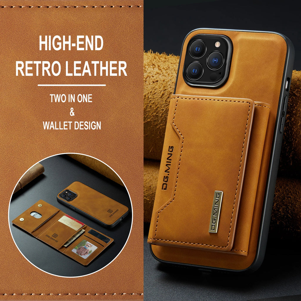 Hot Selling Magnetic PU Leather Phone Case Wallet for iPhone 17 11 12 13 14 15 16 Pro Max X XS XSMax XR 7 8 With Card Holder