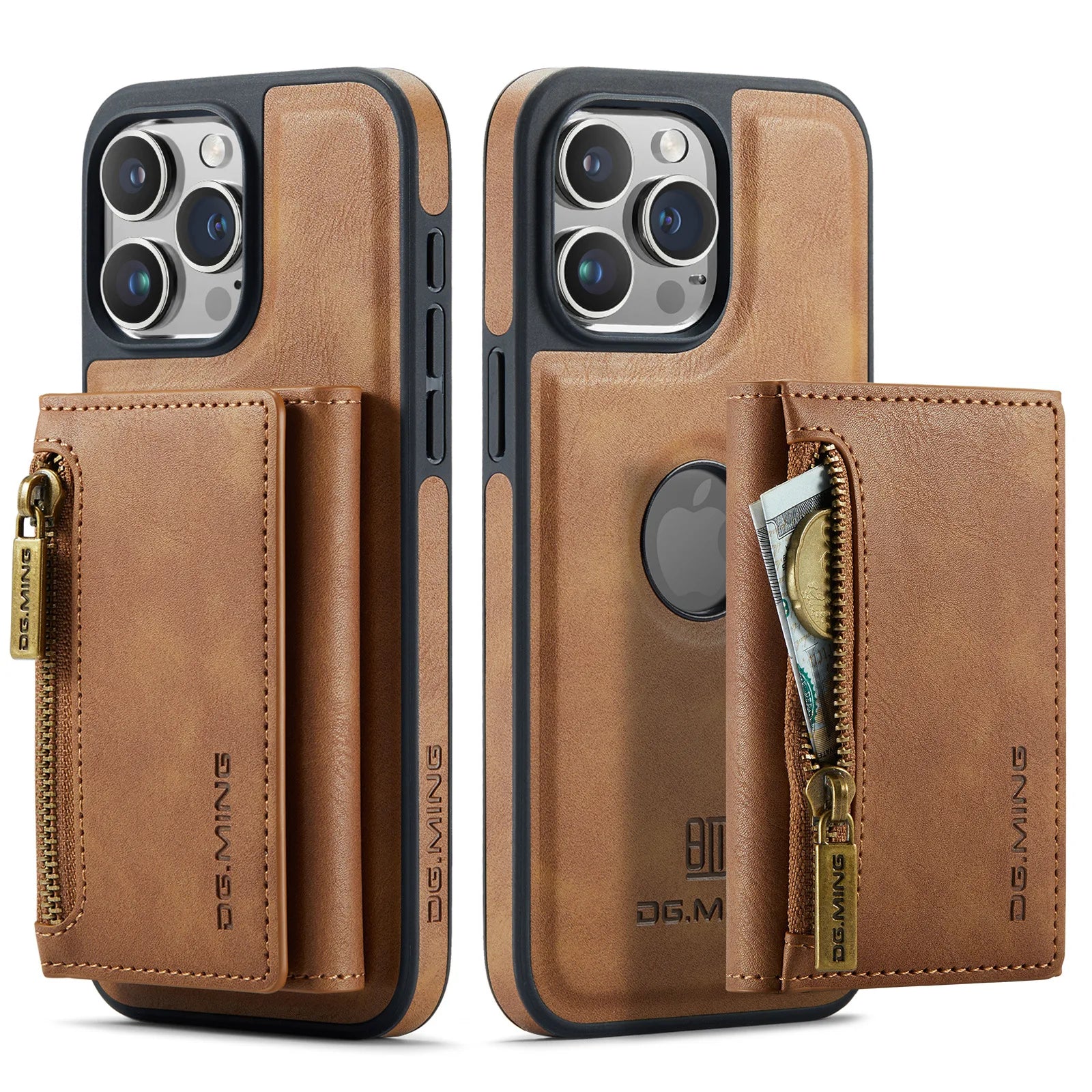 Magnetic Leather Wallet Phone Case Removable Wireless Charging Cover for iPhone 11 12 13 14 15