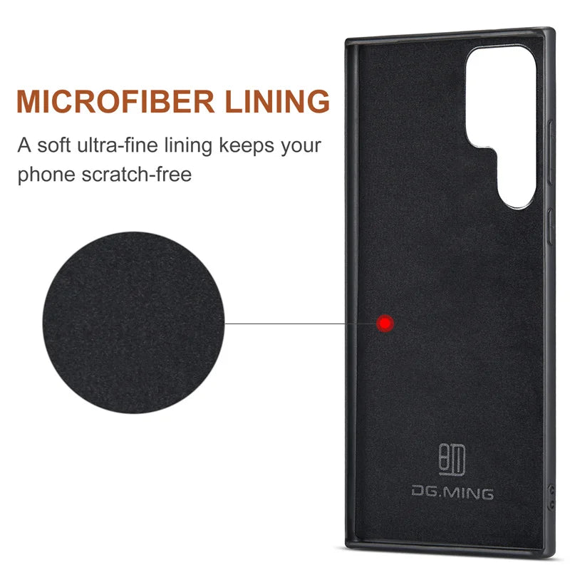 S24 Ultra Case Luxury Card Holder Cover Magnetic Detachable 2 in 1 Leather Phone Case with Wallet for Samsung S25 S23 S24 Ultra