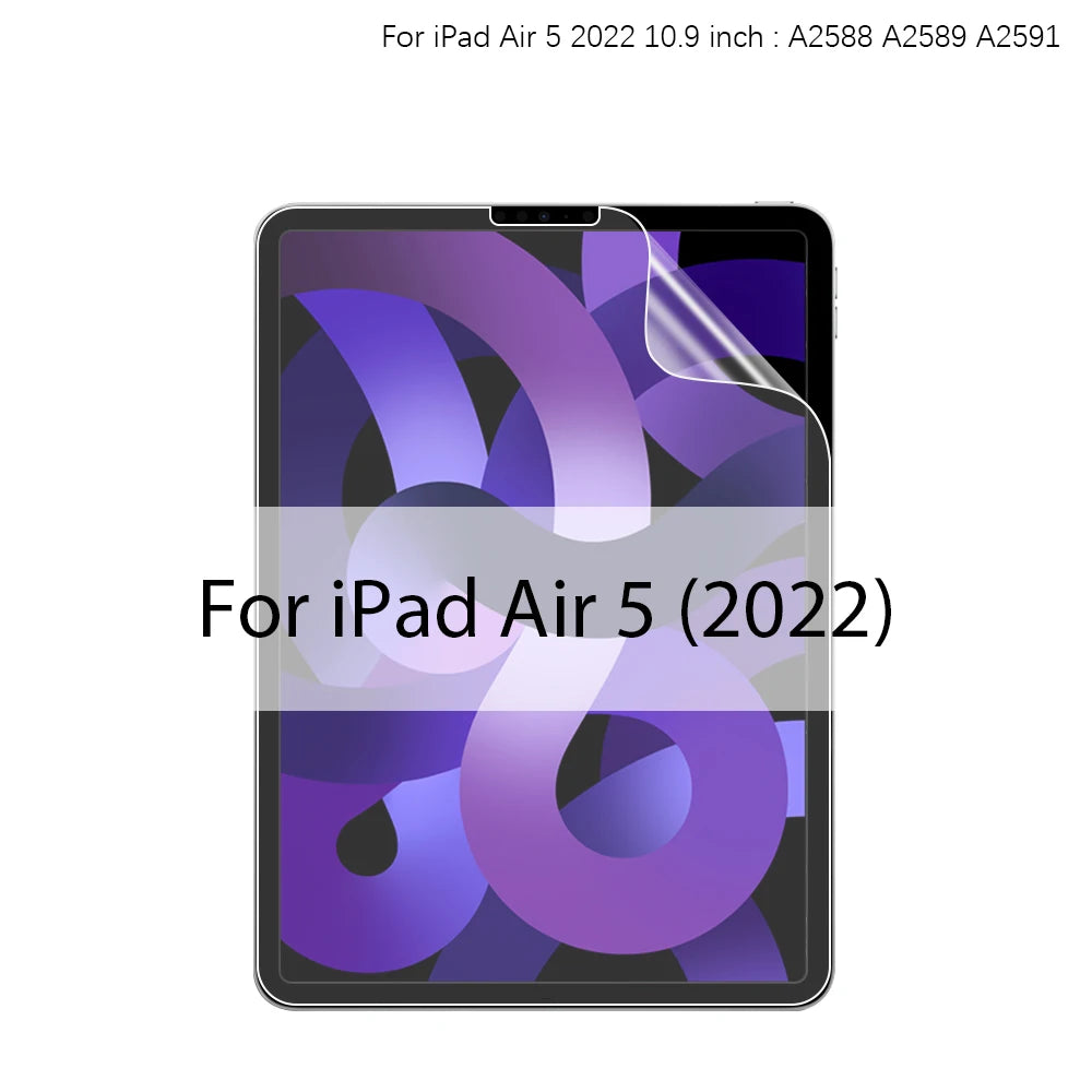 Like Paper Film For Ipad Pro 13 11 M4 M2 2024 12.9 10 9 9th 10th Generation Screen Protector For Ipad Air 5 4 3 Mini 6 8th Matte