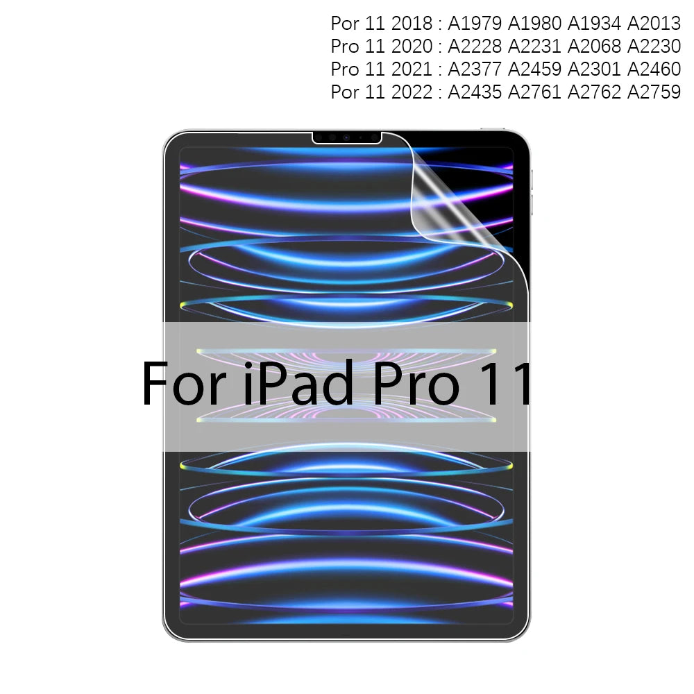 Like Paper Film For Ipad Pro 13 11 M4 M2 2024 12.9 10 9 9th 10th Generation Screen Protector For Ipad Air 5 4 3 Mini 6 8th Matte