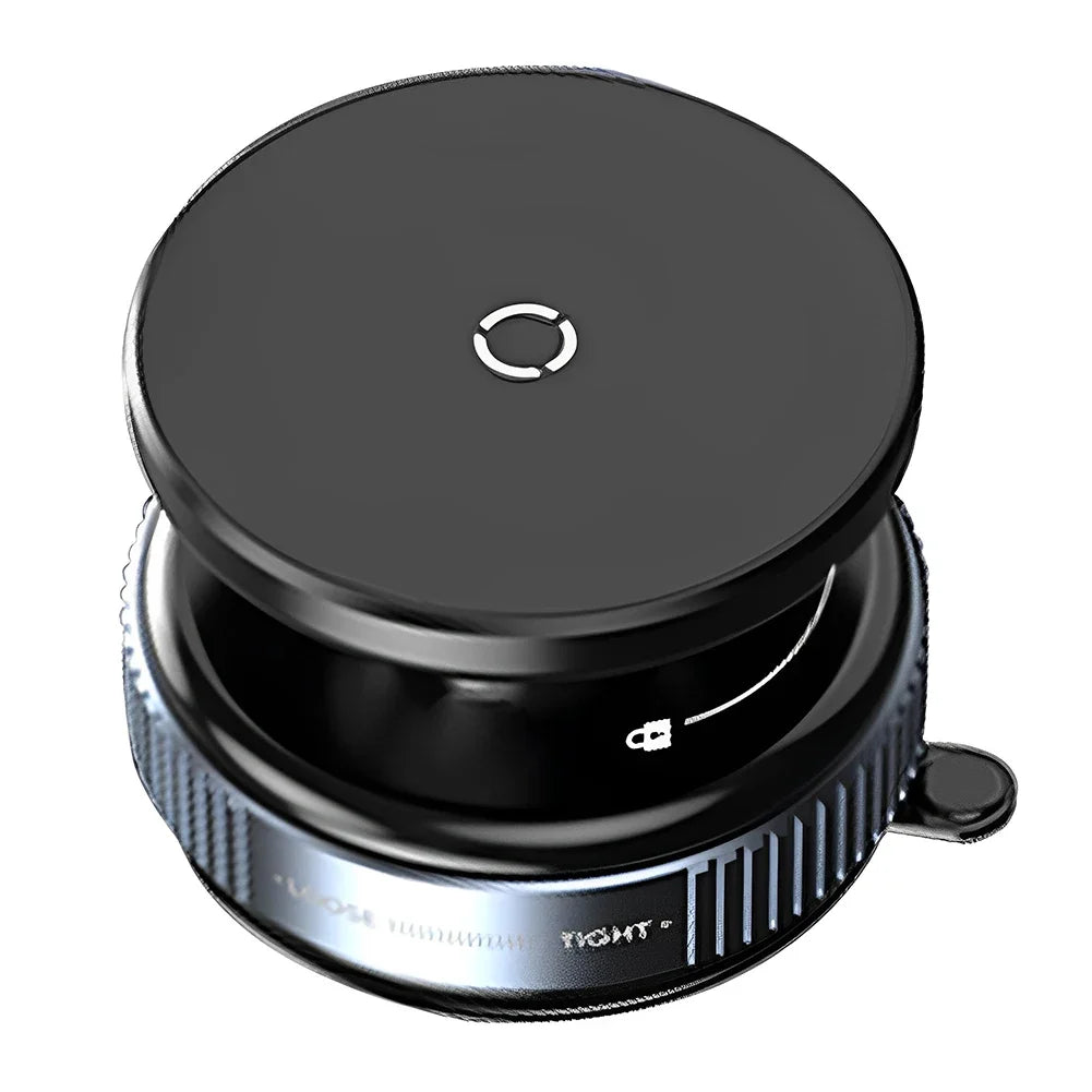 Vacuum Suction Cup Magnetic Holder Double-Sided Automatic Mobile 360° Rotation Phone Holder for iPhone 12-16 Smartphone