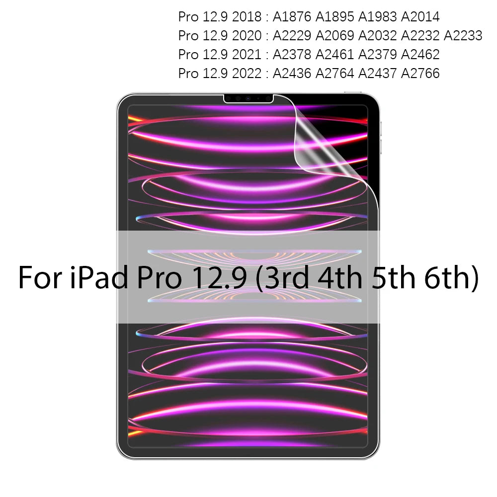 Like Paper Film For Ipad Pro 13 11 M4 M2 2024 12.9 10 9 9th 10th Generation Screen Protector For Ipad Air 5 4 3 Mini 6 8th Matte