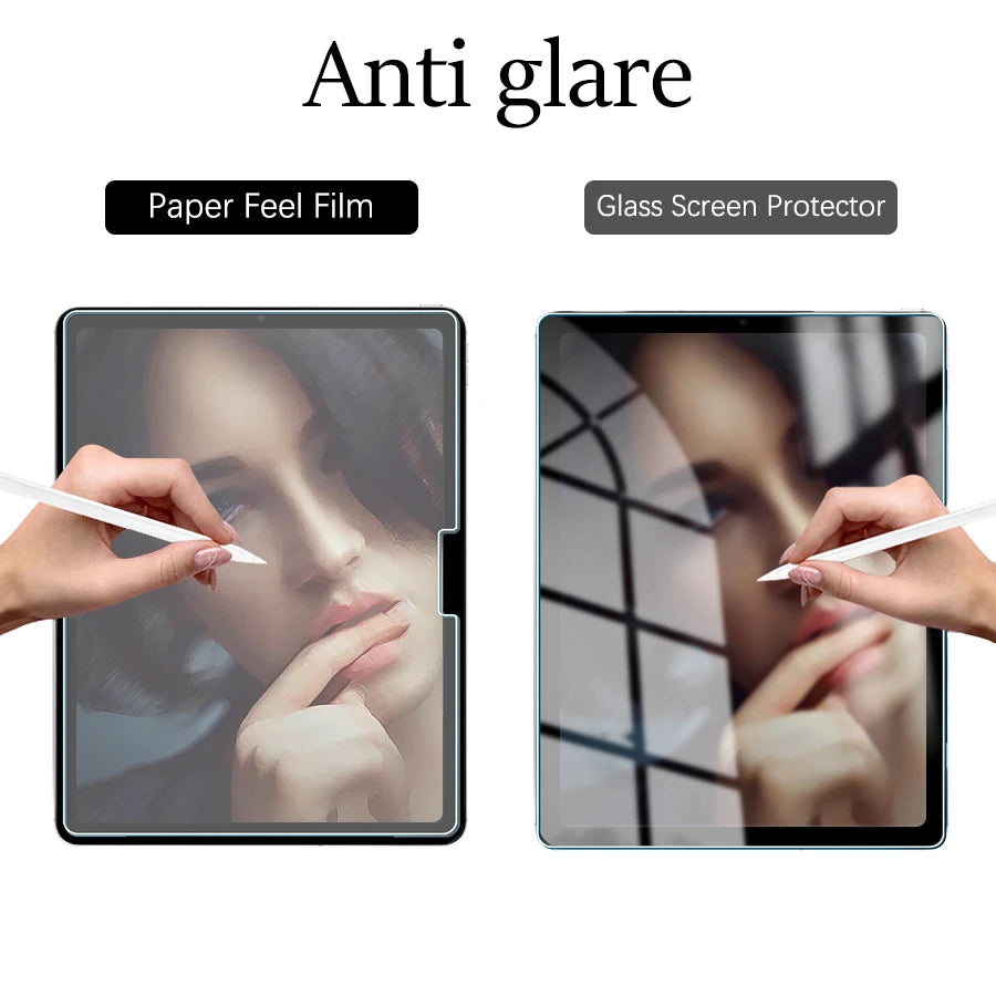 2Pcs Paper Feel Like Screen Protector for iPad 11th Generation 10th 9th 8th 7th 6th 5th 4th 3th 2th 11 A16 Film No Glass