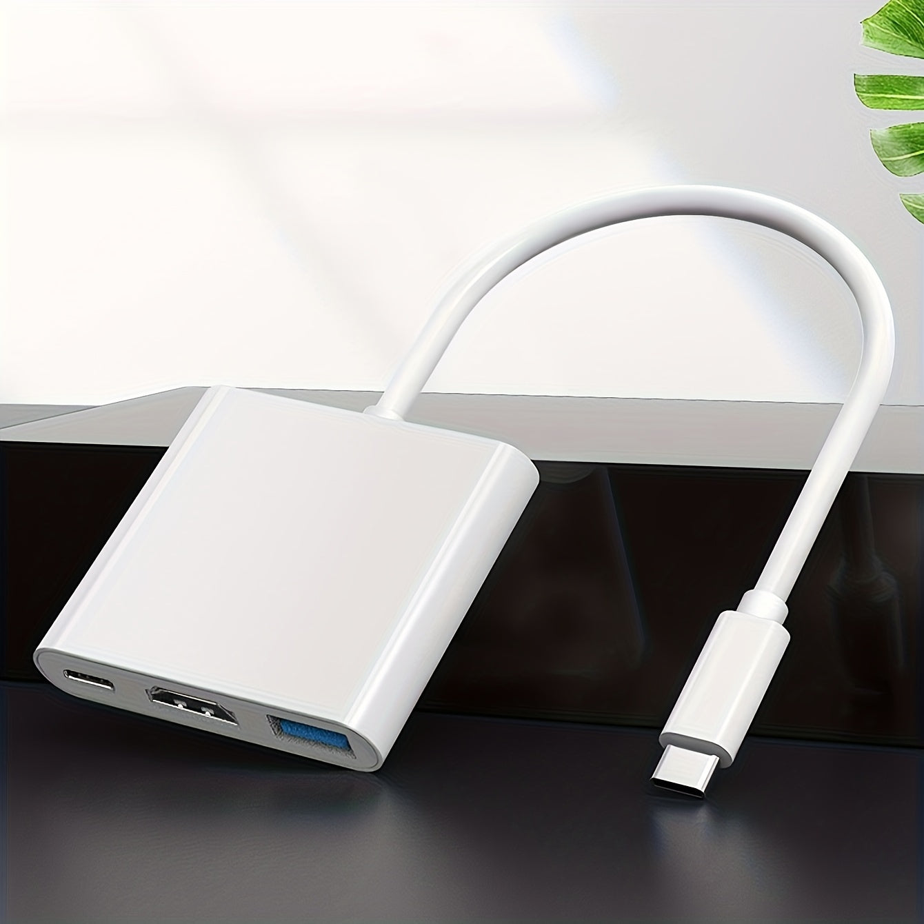 Type-C Docking Station 3 In 1 Hub With Connector For HDTV+USB+PD Ports Support 4K HD PD 100W Fast Charging Compatible With Macbook/iPad/Samsung/Switch