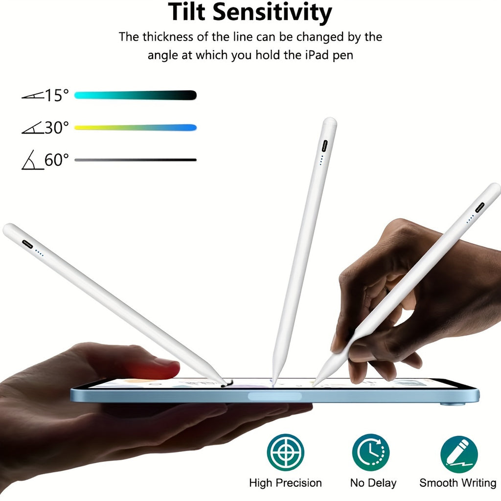 Stylus Pen for iPad - Fast Charging, Compatible with Apple Pencil 2nd Gen, iPad 9th/10th Gen, iPad Pro 11/12.9 3/4/5 Gen, iPad Mini 5/6, iPad 6/7/8, iPad Air 3/4/5, and More (2018-2024)