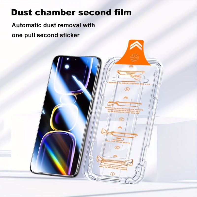 2 Pieces Tempered Film With Instant Stick Box, Suitable For Samsung Galaxy S23 Plus Screen Protector Film With Dust-free Compartment Instant Stick Box Tempered Film To Protect The Full Screen Of The Phone For Samsung Galaxy S