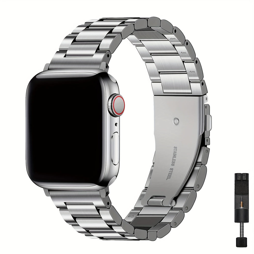 Compatible Apple Watch Band 42mm 44mm 45mm 49mm 38mm 40mm 41mm, Stainless Steel iWatch Band with Case for Apple Watch Series 8/7/6/5/4/3/2/1/SE/SE2/Ultra, 42mm 44mm 45mm