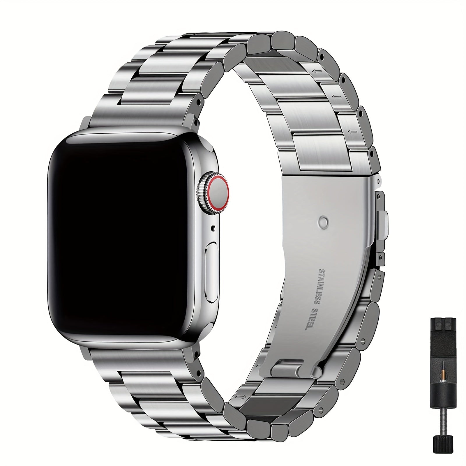 Compatible Apple Watch Band 42mm 44mm 45mm 49mm 38mm 40mm 41mm, Stainless Steel iWatch Band with Case for Apple Watch Series 8/7/6/5/4/3/2/1/SE/SE2/Ultra, 42mm 44mm 45mm