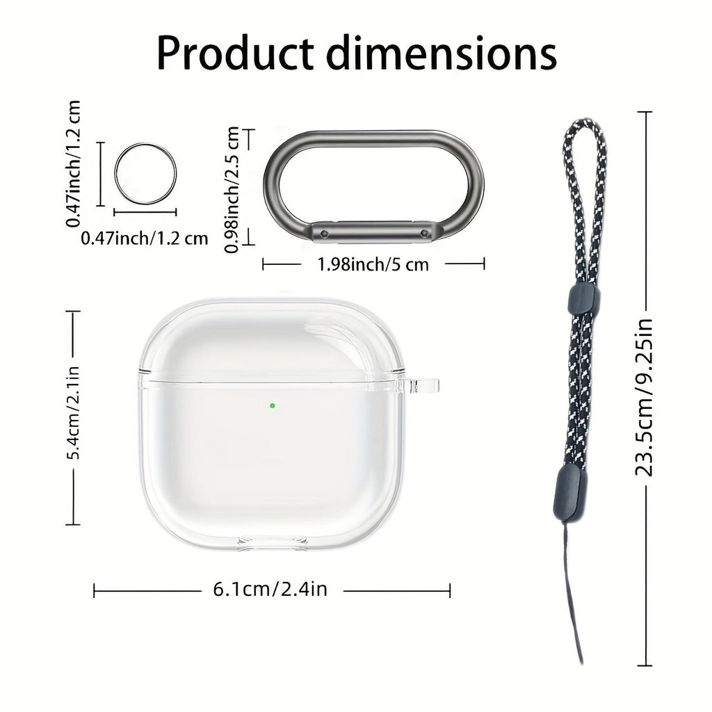 Clear Case for AirPods 4 with Active Noise Cancellation - Anti-Yellowing, Includes Cleaner Kit & Lanyard