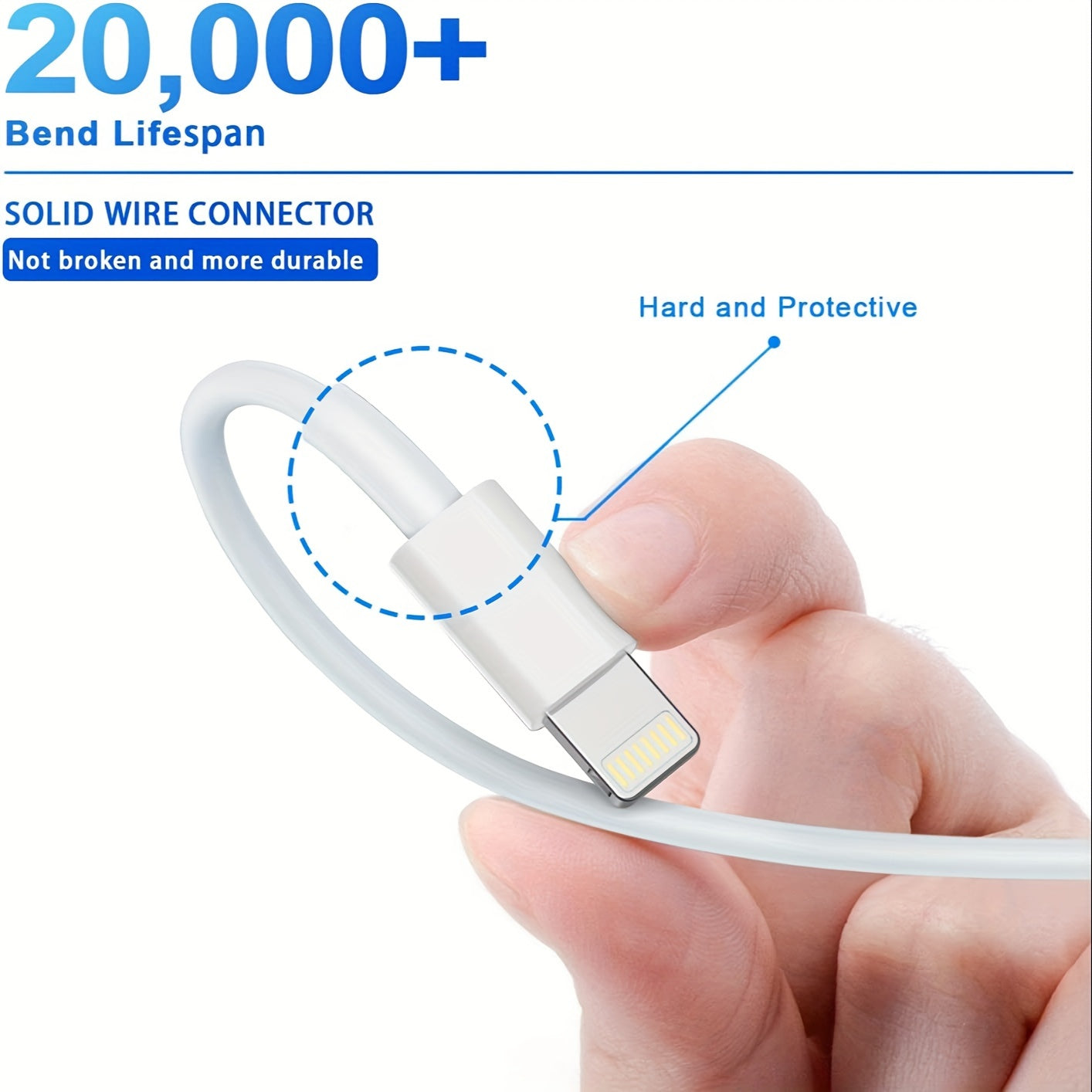 For IPhone Charging Cable 3pcs/1pc 3FT 6FT 10FT MFi Certified Fast Data CableFast Charging Cable Charger Compatible With IPhone 14 13 12 11 XS XR X Pro Max Mini 8 7 6S 6 Plus 5S SE IPad AirPods