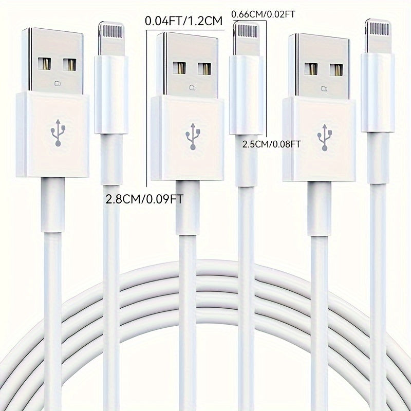 For IPhone Charging Cable 3pcs/1pc 3FT 6FT 10FT MFi Certified Fast Data CableFast Charging Cable Charger Compatible With IPhone 14 13 12 11 XS XR X Pro Max Mini 8 7 6S 6 Plus 5S SE IPad AirPods