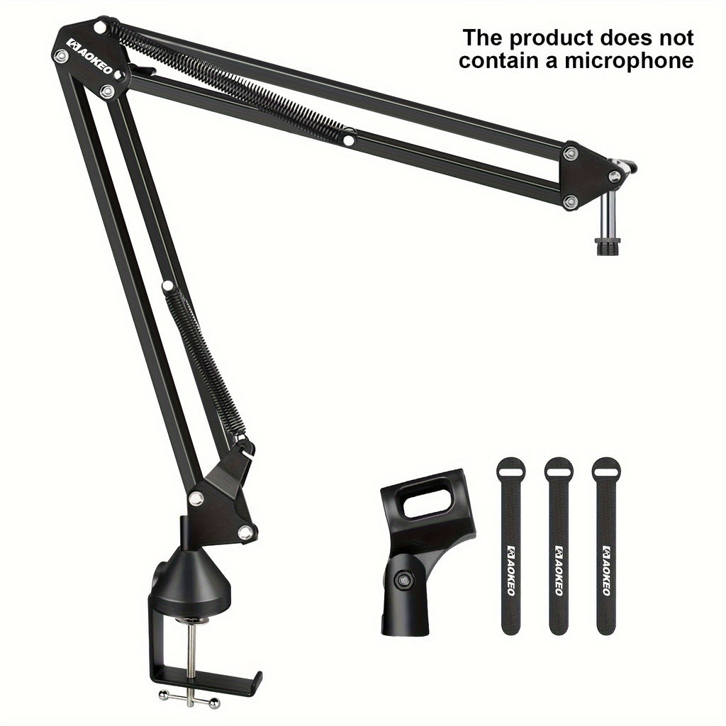 Microphone Arm, Aokeo AK-35 Microphone Desktop Stand - Microphone Suspension Rod Scissor Arm Stand Suitable For Blue Snowman, Blue Snowball ICE, QuadCast, Elgato