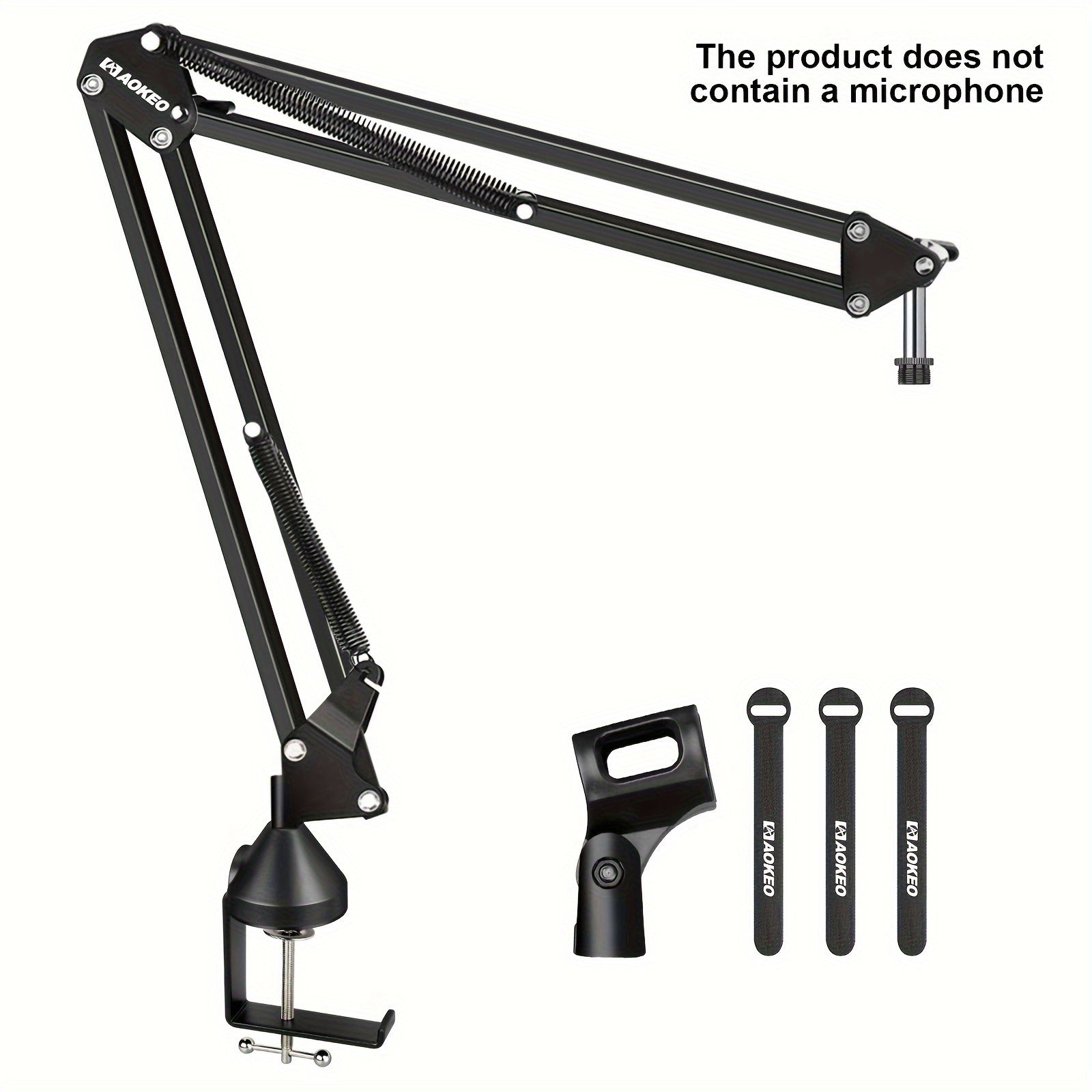 Microphone Arm, Aokeo AK-35 Microphone Desktop Stand - Microphone Suspension Rod Scissor Arm Stand Suitable For Blue Snowman, Blue Snowball ICE, QuadCast, Elgato